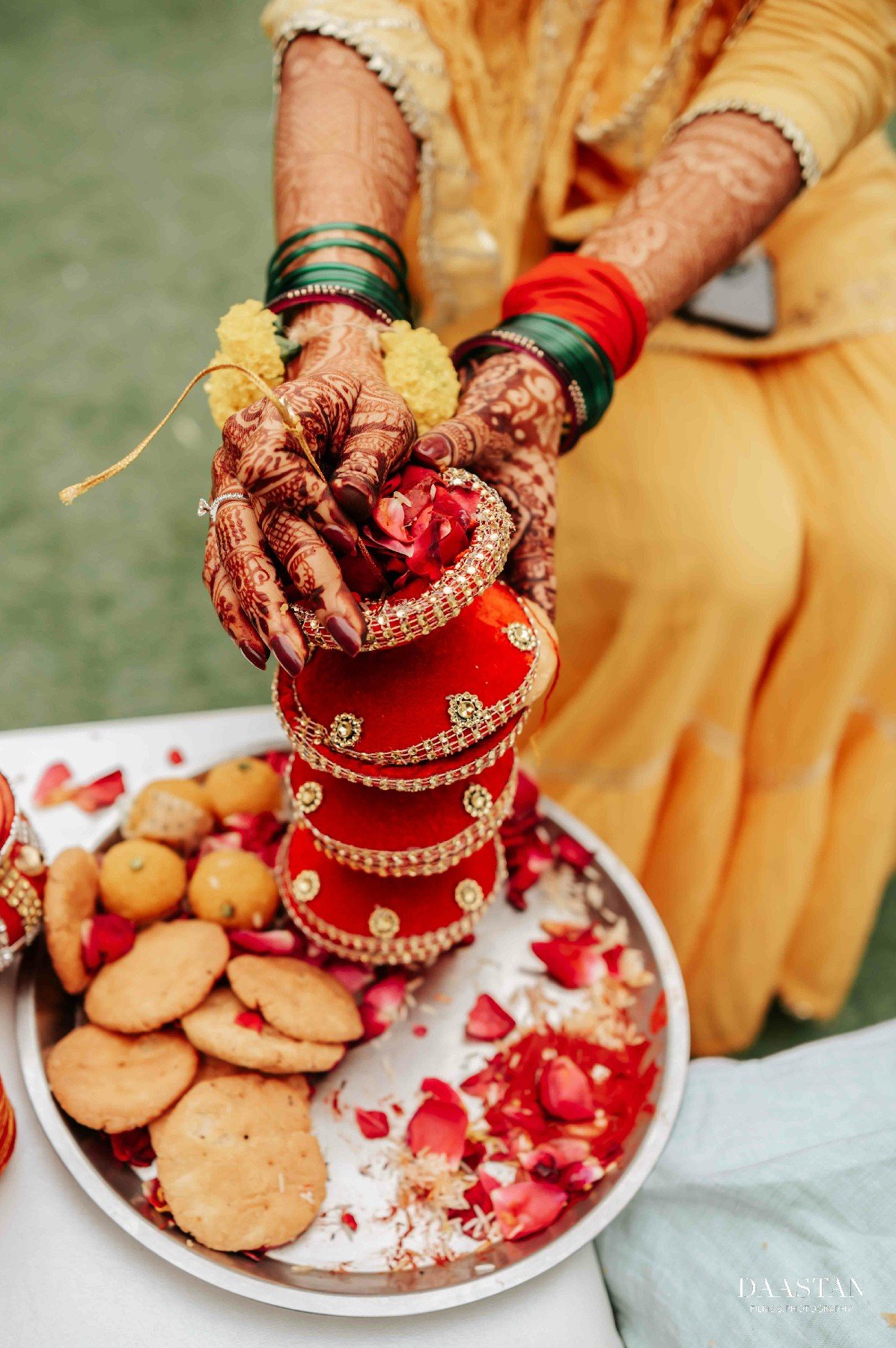 Bridal Feet Alta Detail Haldi India