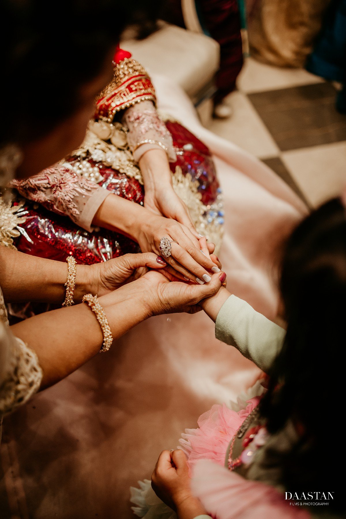 Artistic close-up of bridal mehendi and bangles on hands, Indian wedding production house photography