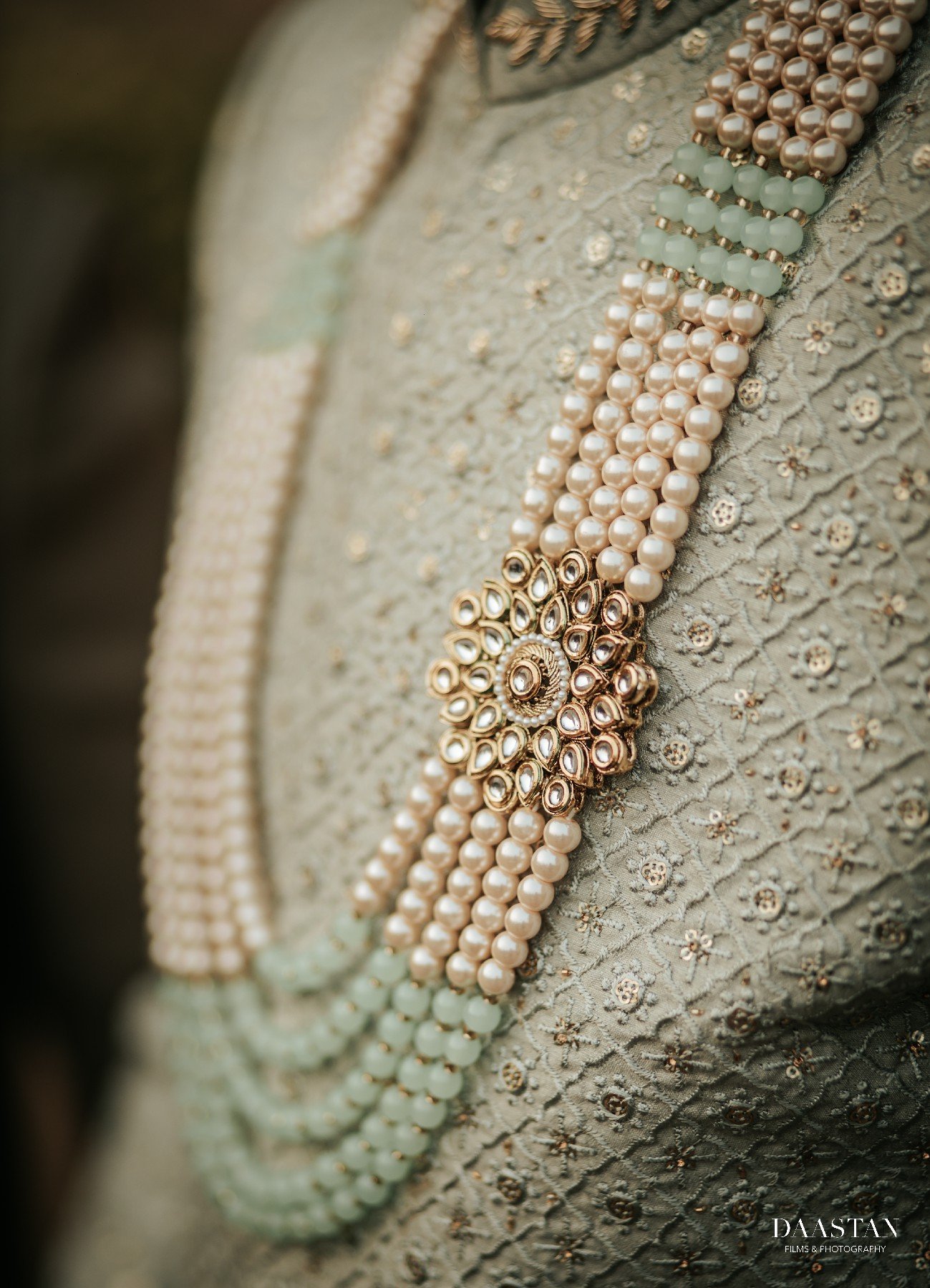 Bridal Pearl Necklace Detail India