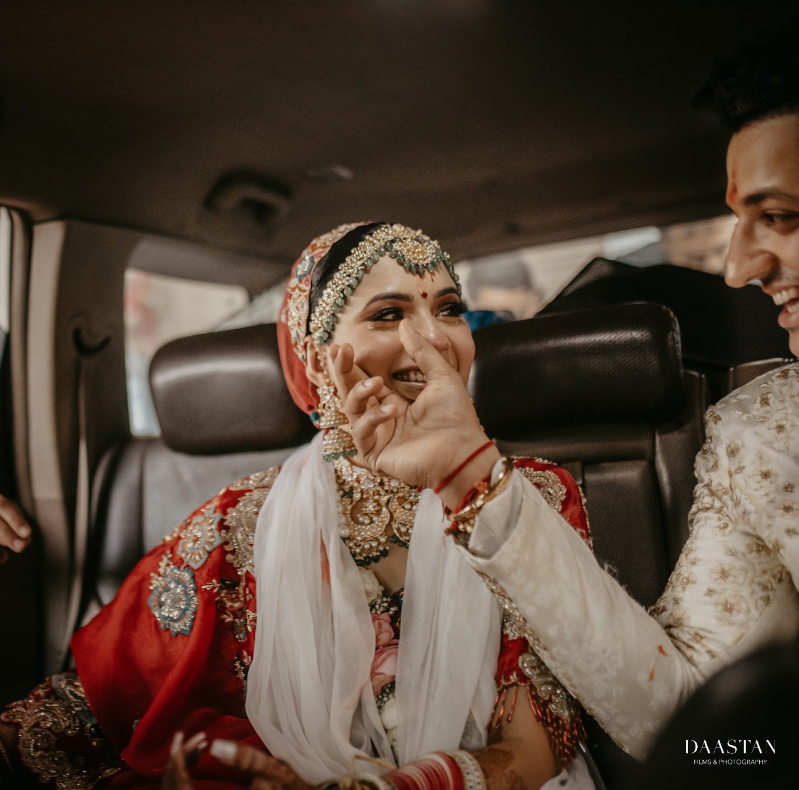 Bride Car Candid Portrait India