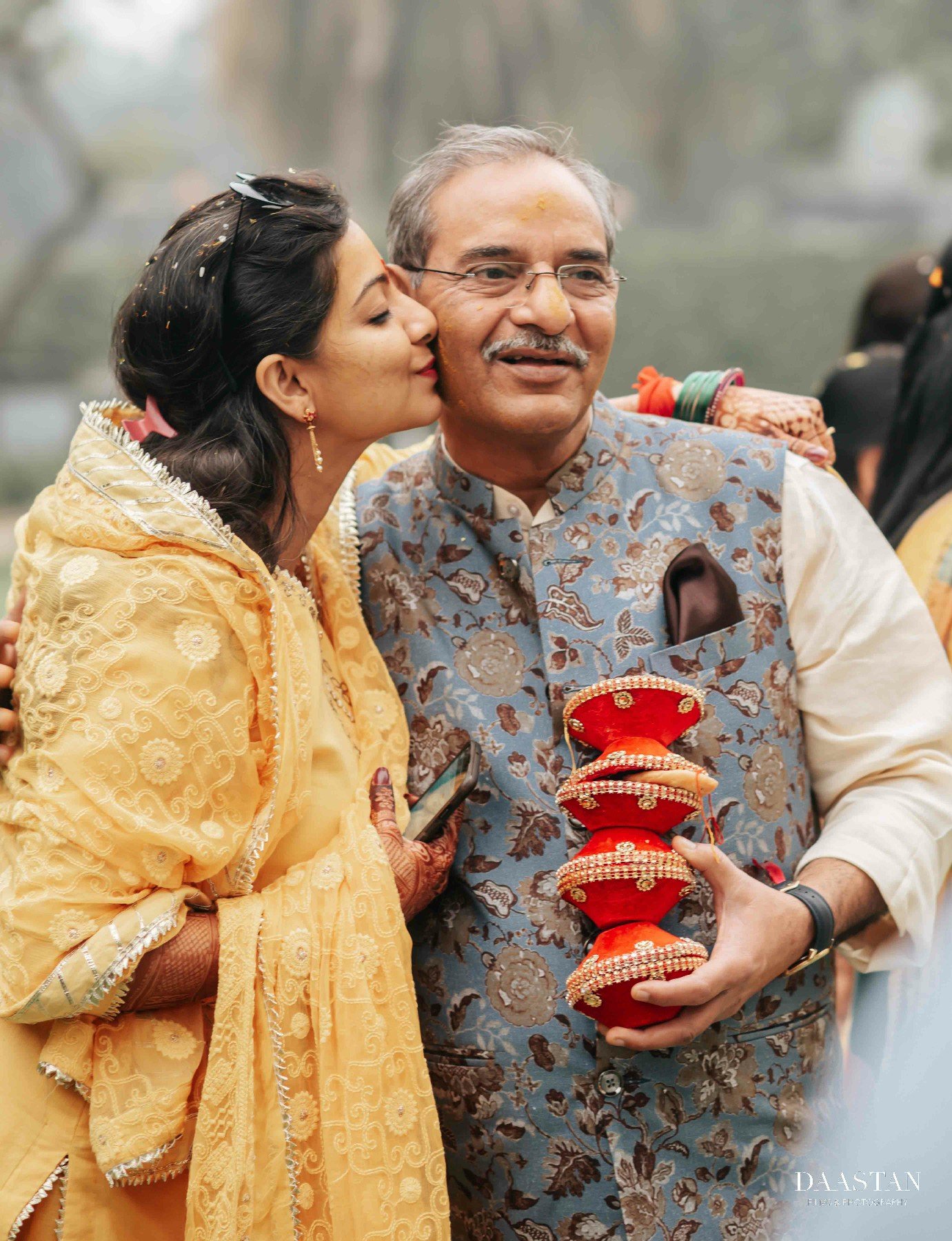 Bride Father Haldi Ceremony Blessing India
