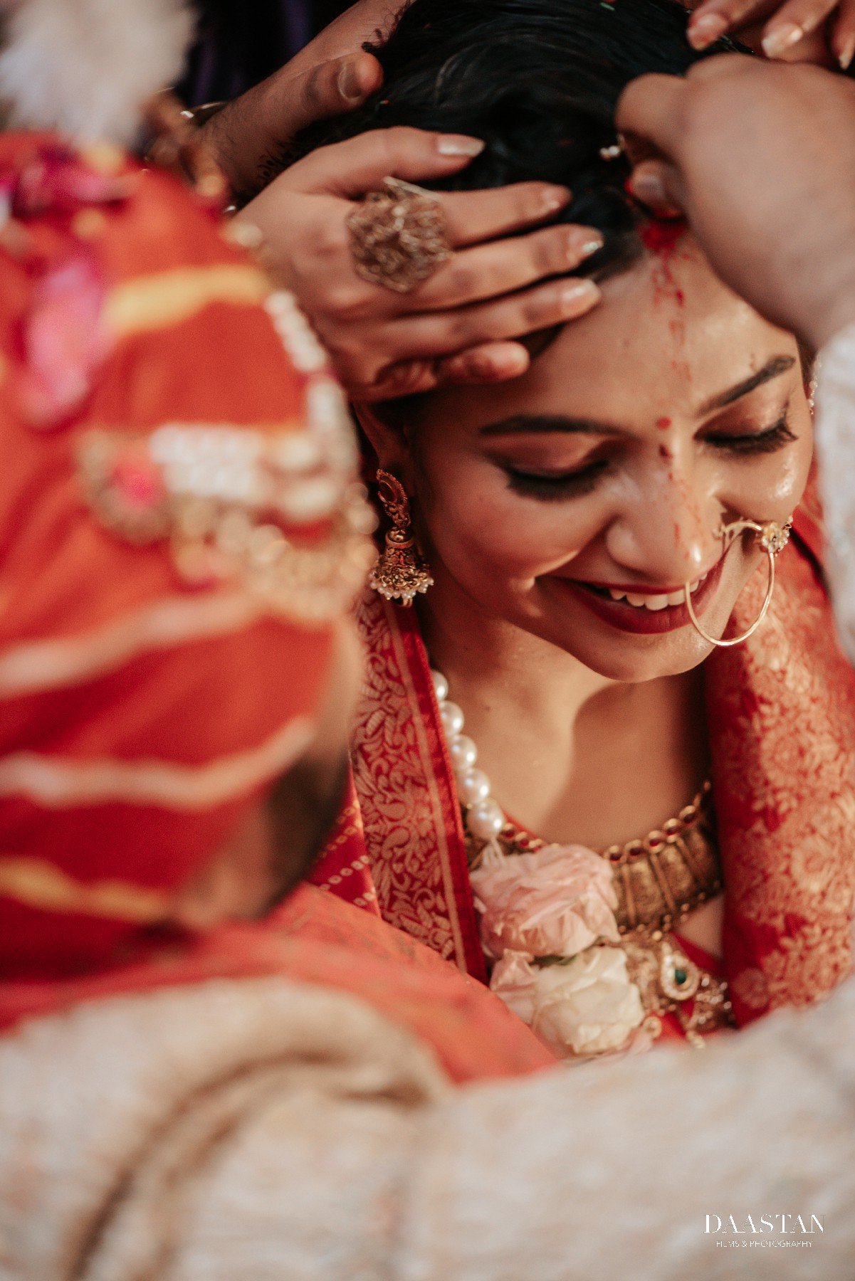 Bride Getting Ready Dupatta India