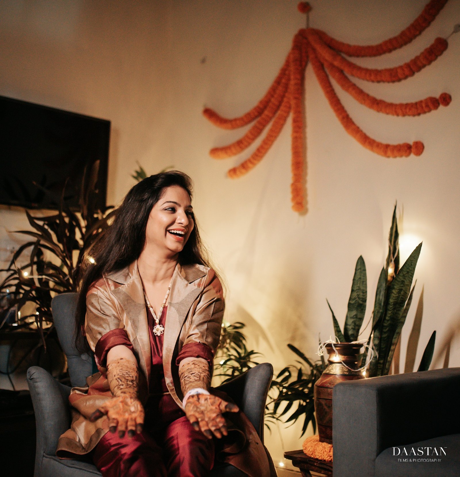 Bride Getting Ready Smile Indoor India