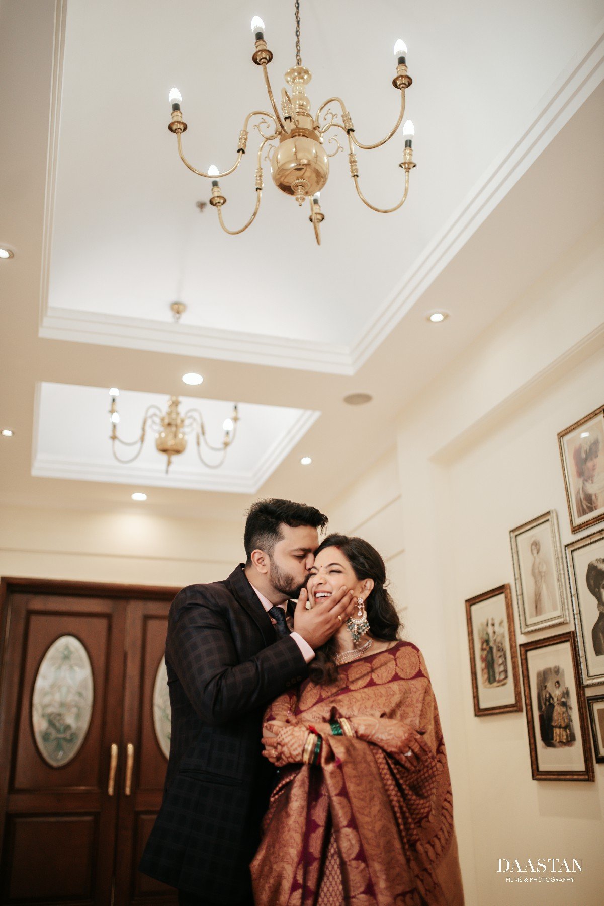 Bride Groom Hotel Reception Portrait