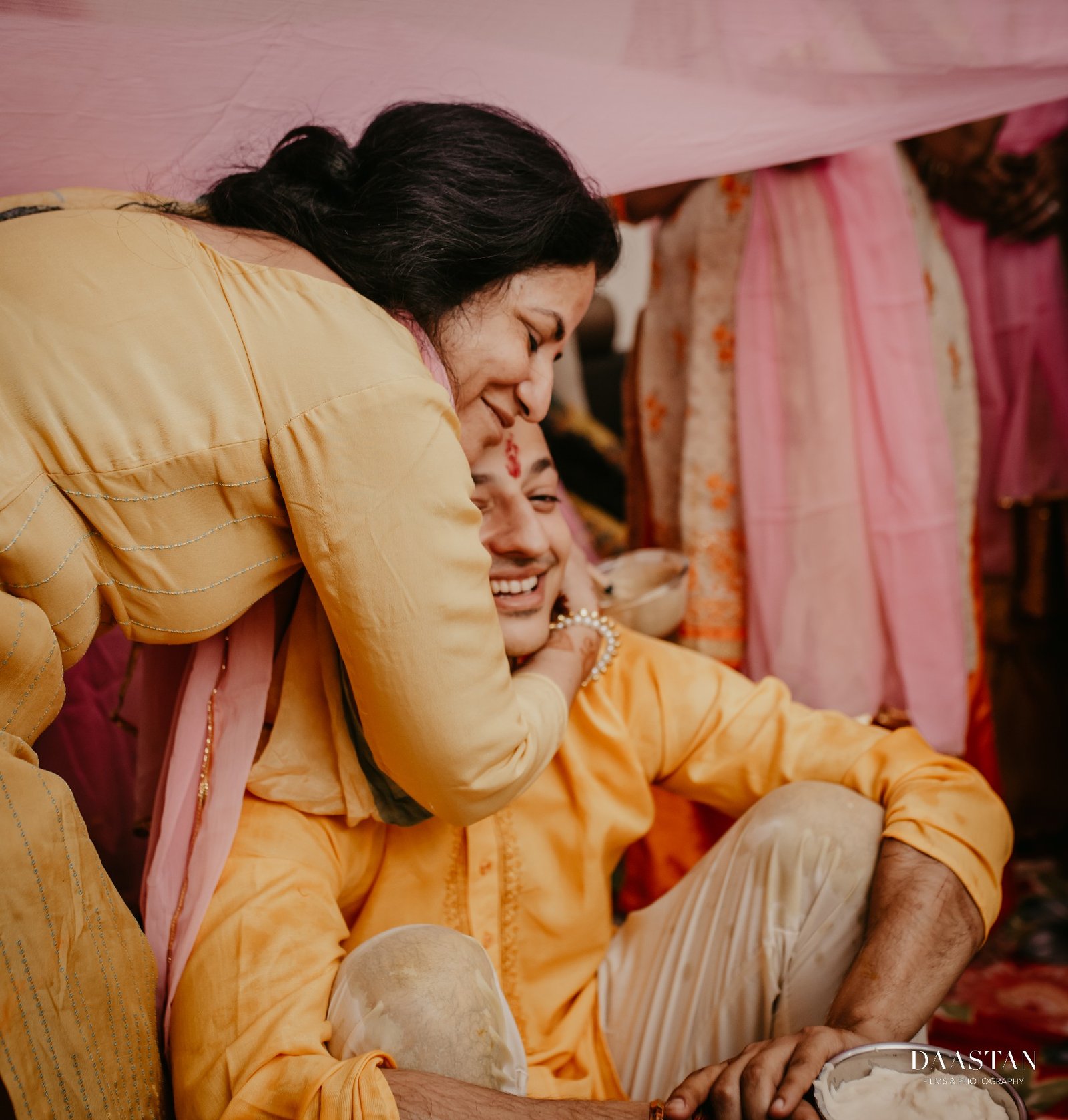 Bride Haldi Candid Family Ritual India