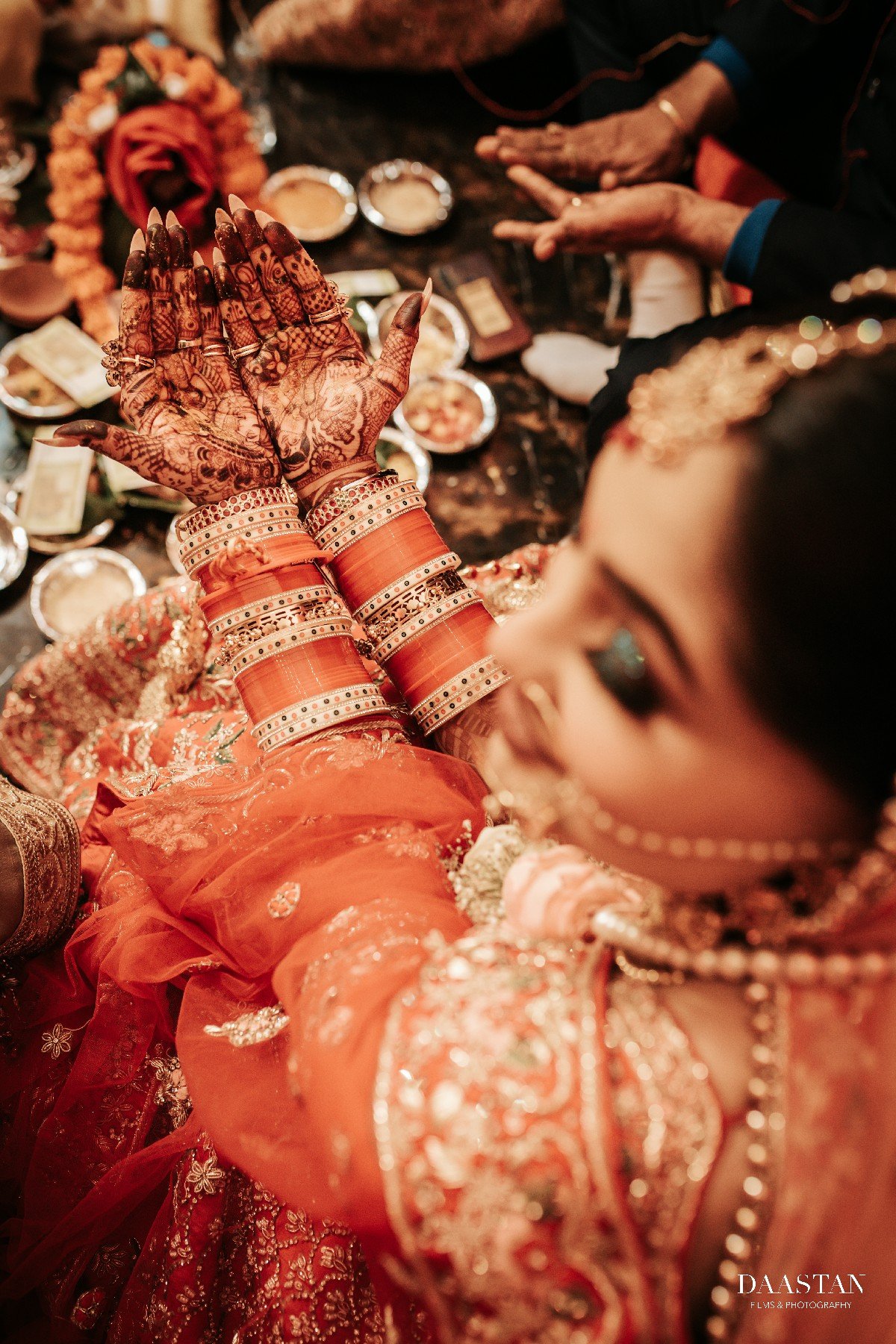 Bride Red Lehenga Portrait India