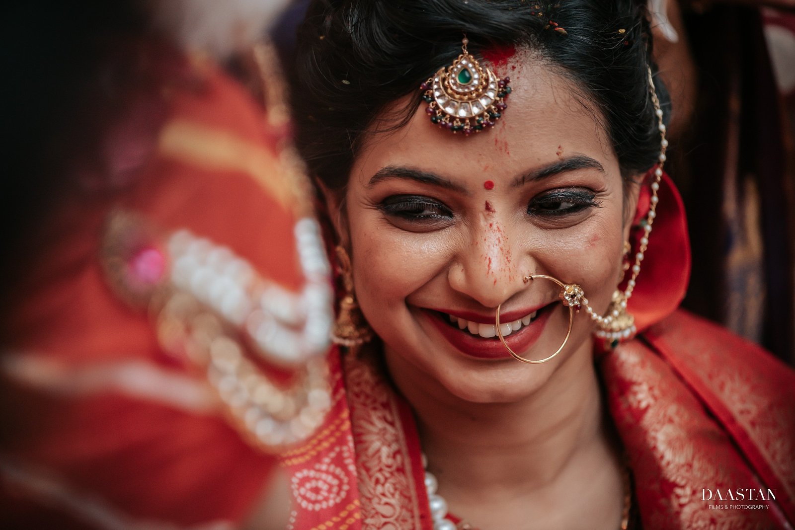 Bride Smiling Portrait Wedding India