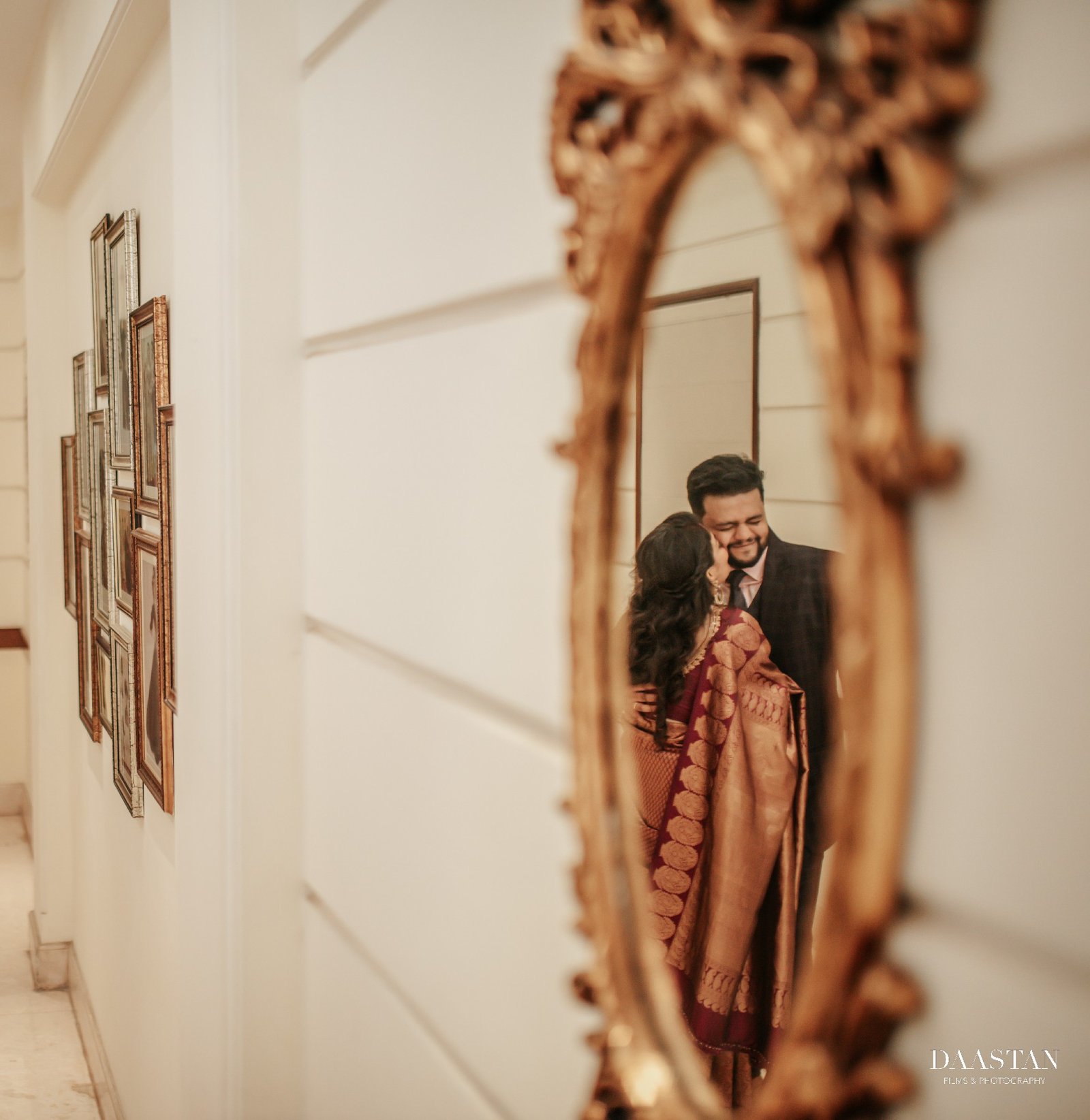 Couple Mirror Artistic Portrait India