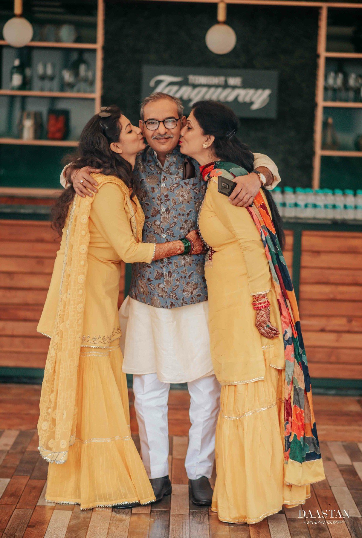 Couple Parents Blessing Candid Wedding