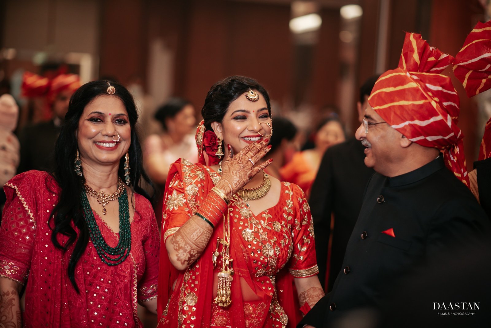Couple at mandap during pheras ceremony, cinematic Indian wedding production photography