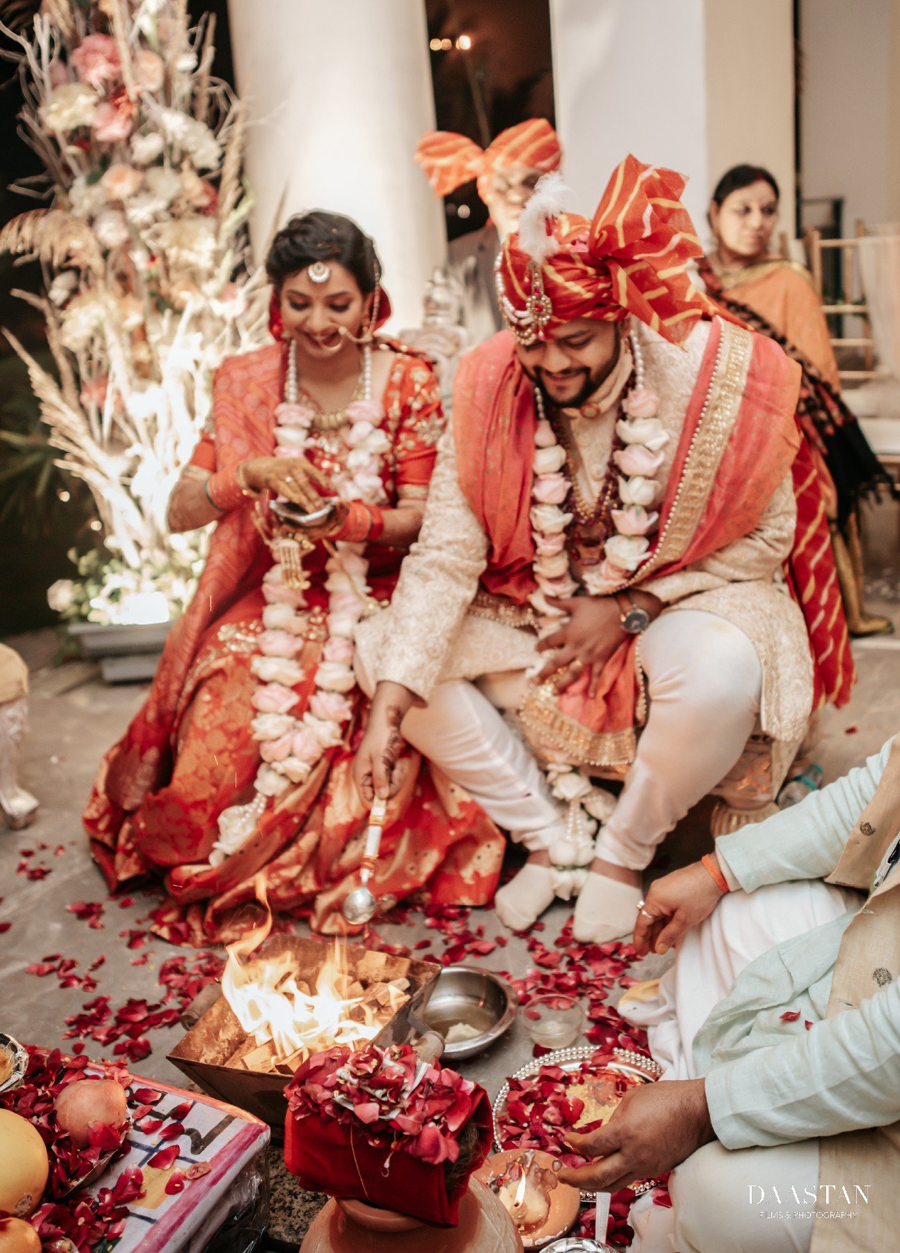 Couple Pheras Sacred Fire India