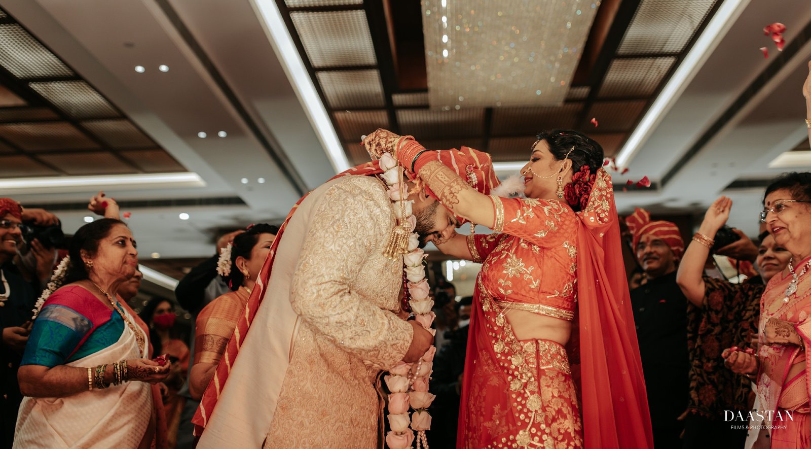 Couple Reception Hall Entry India