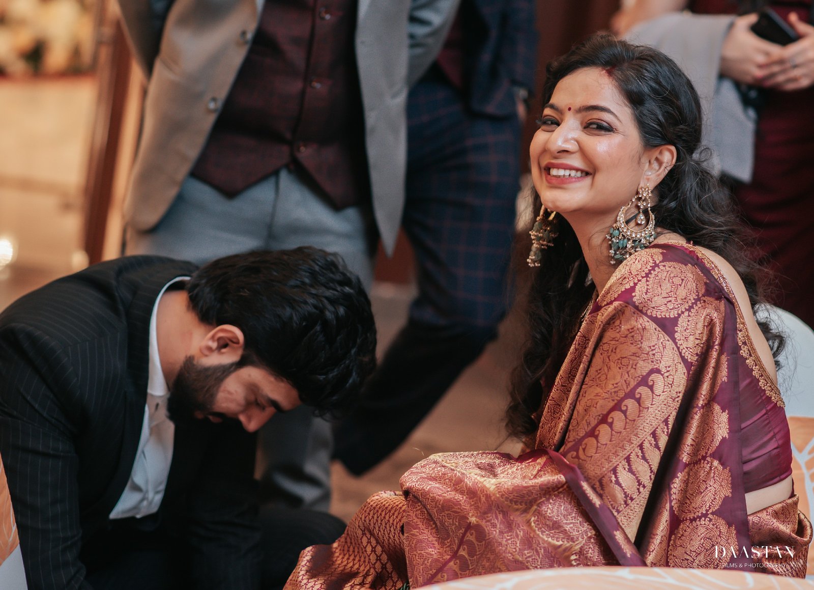 Couple Reception Laughing Candid India