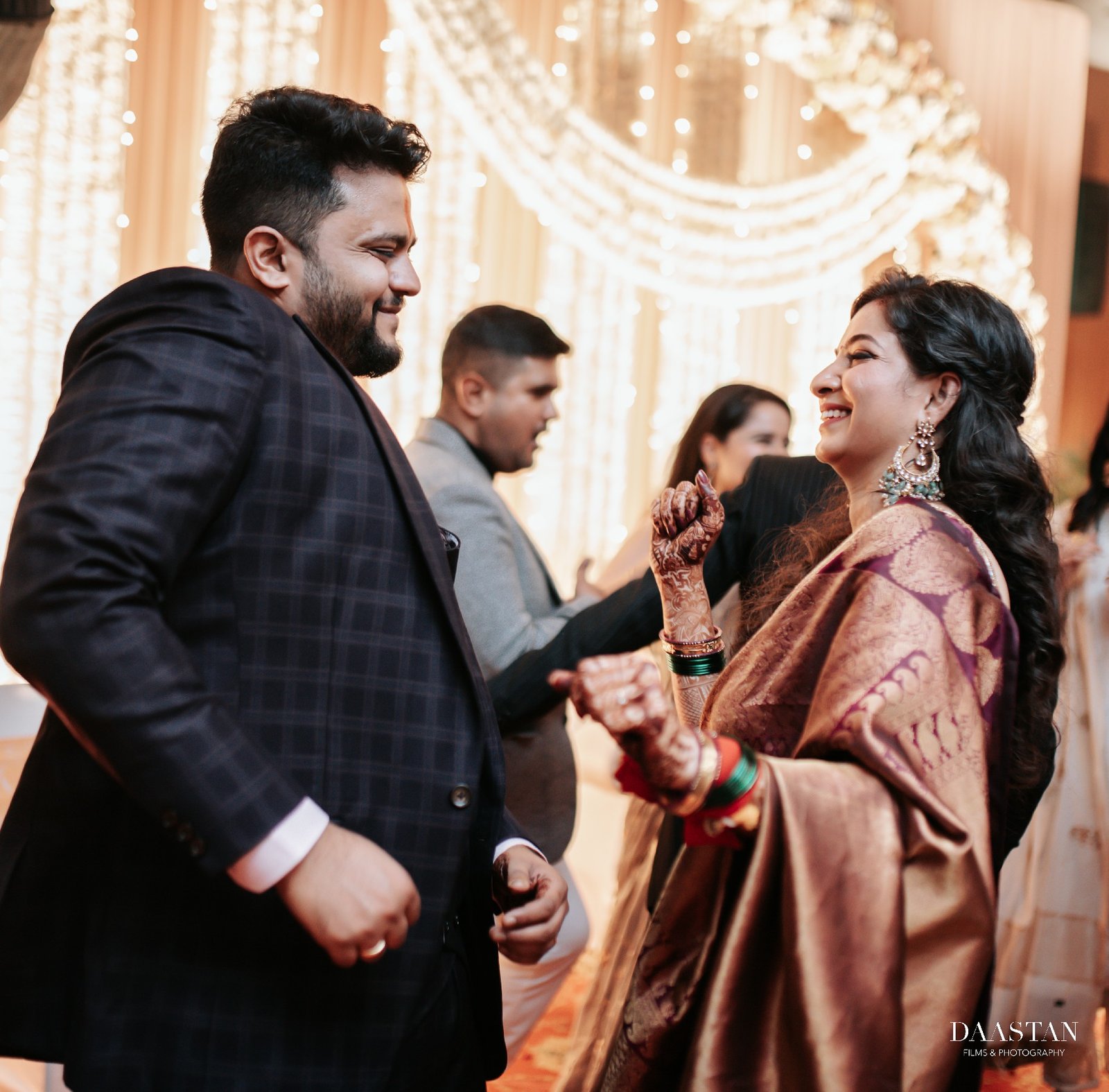 Couple Walk Reception Candid India