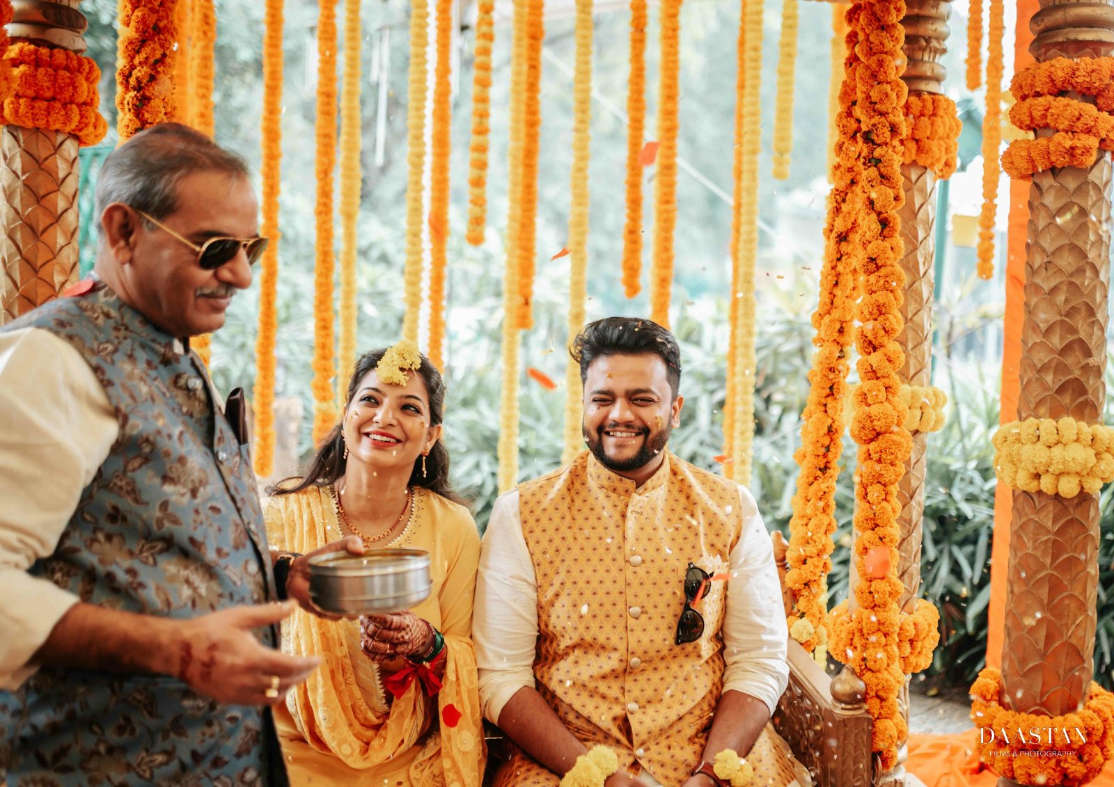 Groom Father Haldi Ritual Outdoor India