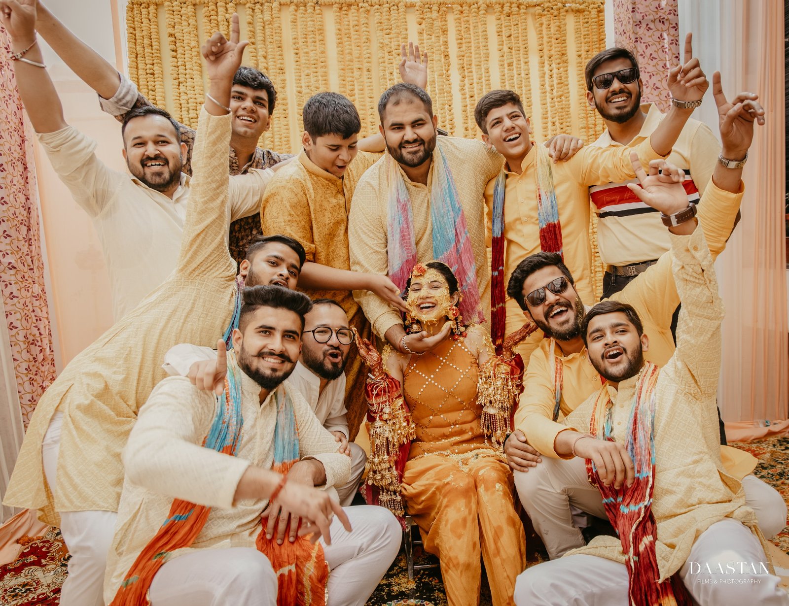 Groom Friends Group Haldi Fun India
