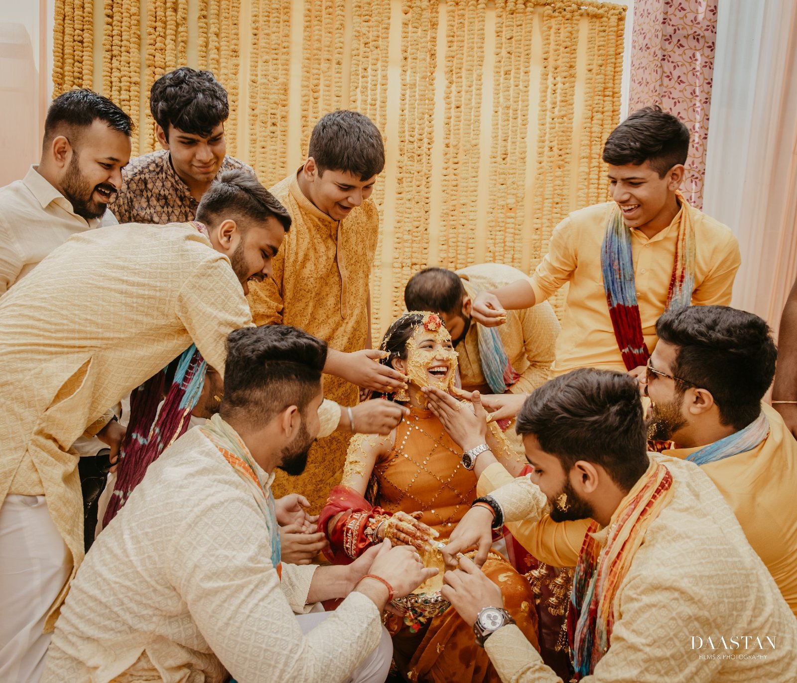 Groom Haldi Friends Fun Ritual India