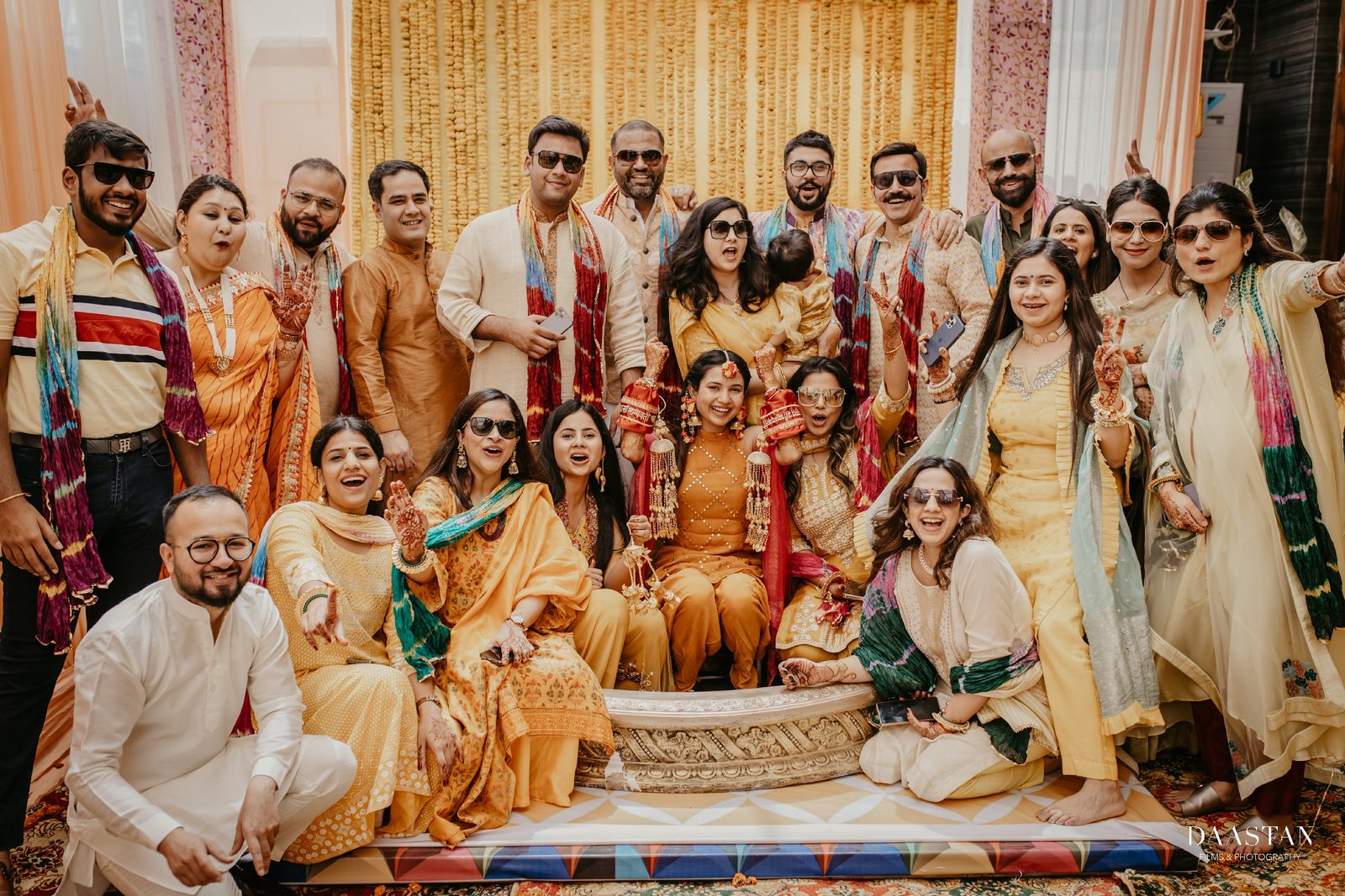 Haldi Family Group Ritual Photo India