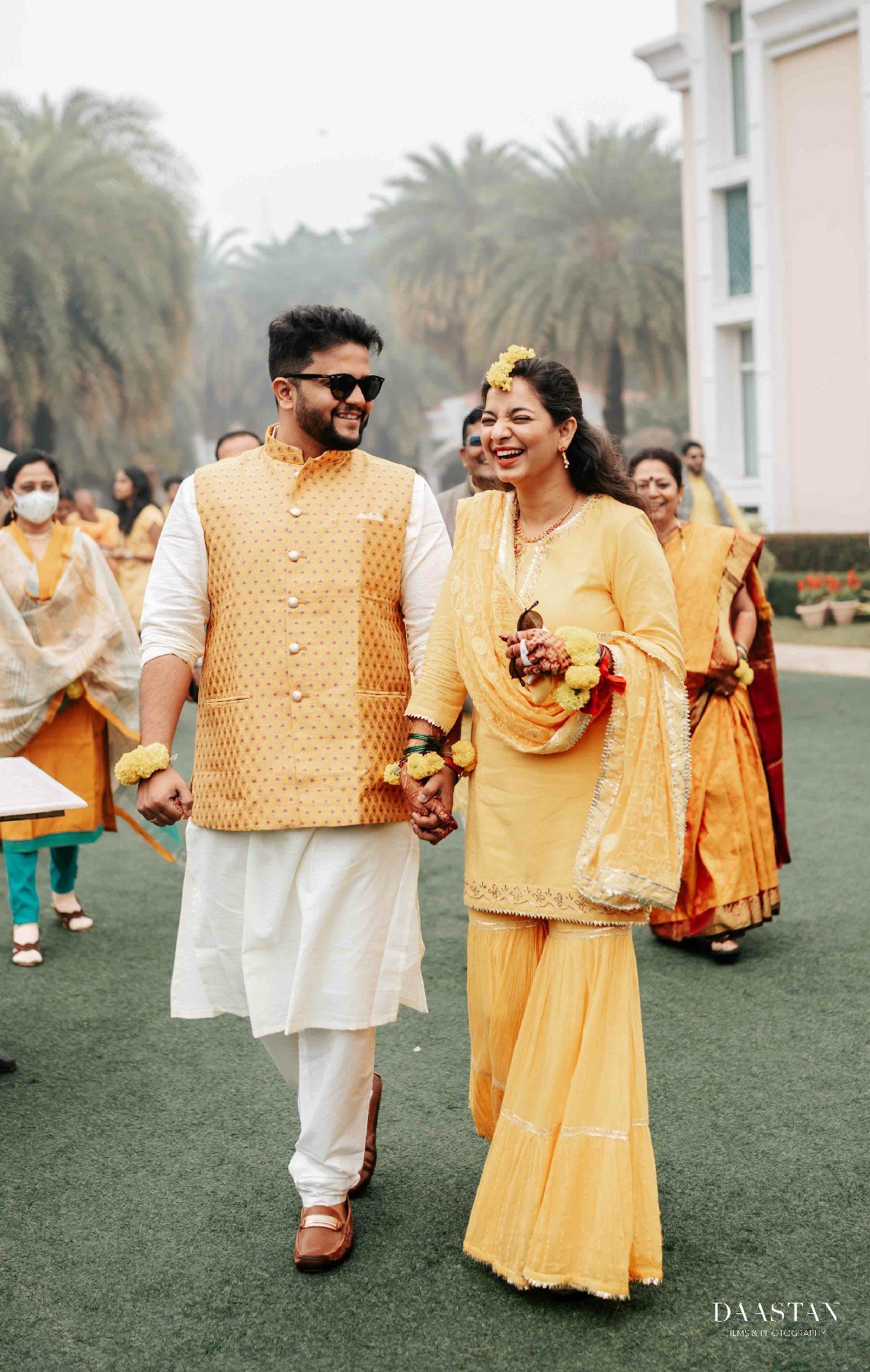 Haldi Family Outdoor Pre Wedding Ritual