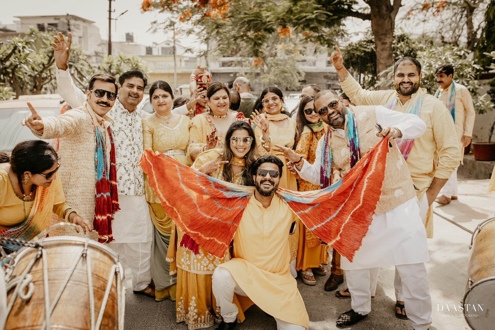 Haldi Outdoor Family Procession India