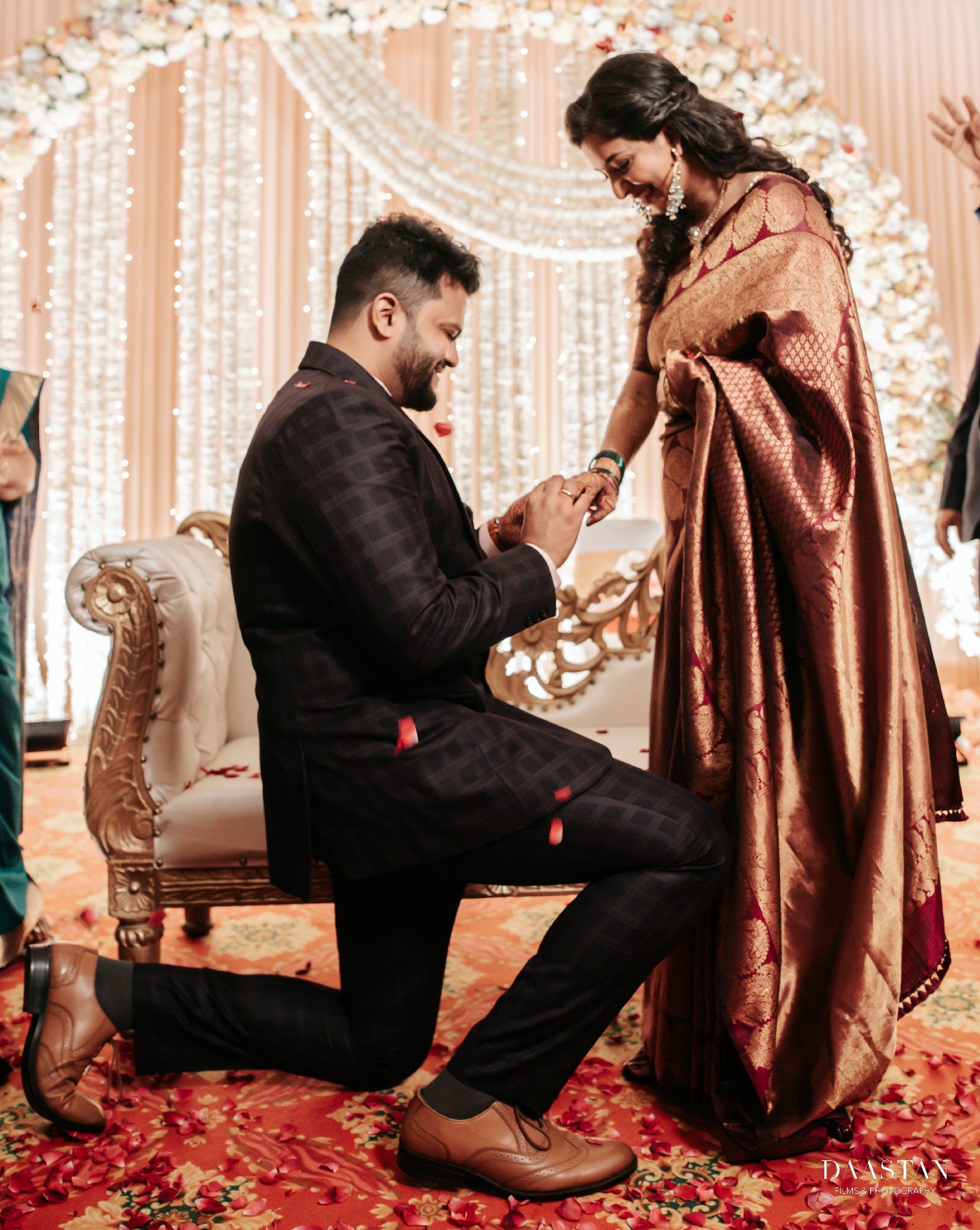 Sacred Hindu wedding pheras ritual with couple seated before holy fire, professional Indian wedding coverage